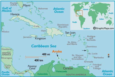 caraibes carte aruba