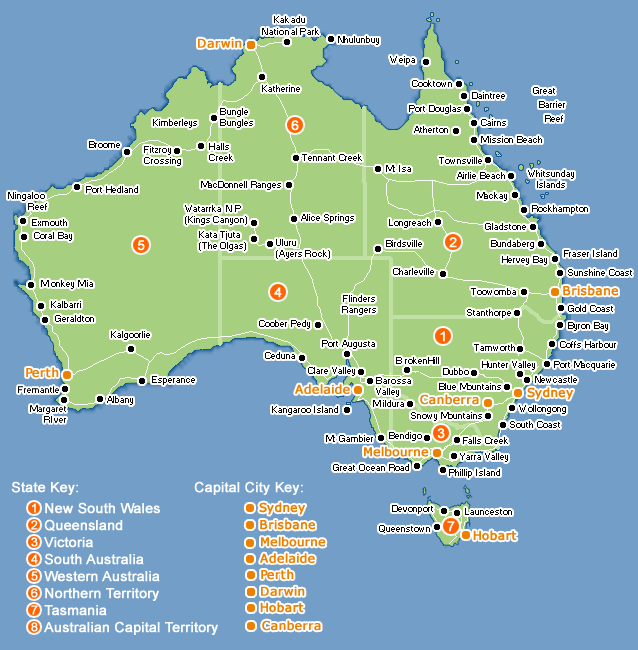 australie carte