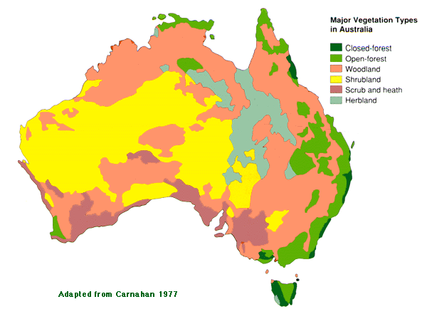 australie foret carte