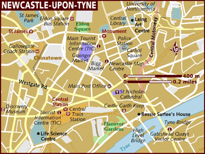 plan de Newcastle australie