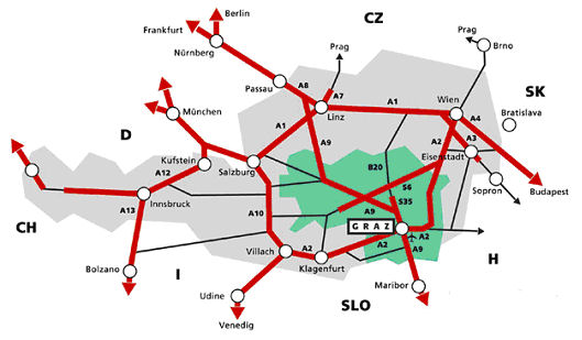 graz itineraire plan