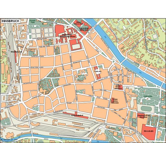 centre ville plan de Innsbruck