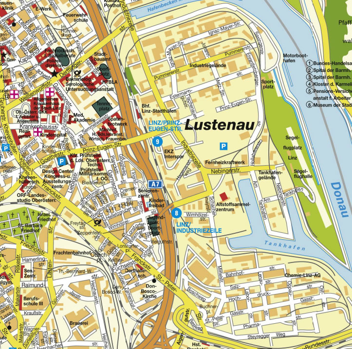 vile centre plan de Linz