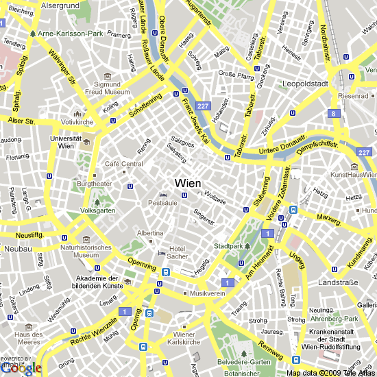 city centre plan de Vienna