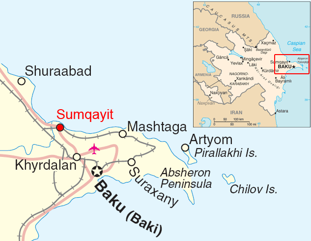 azerbaidjan carte baku