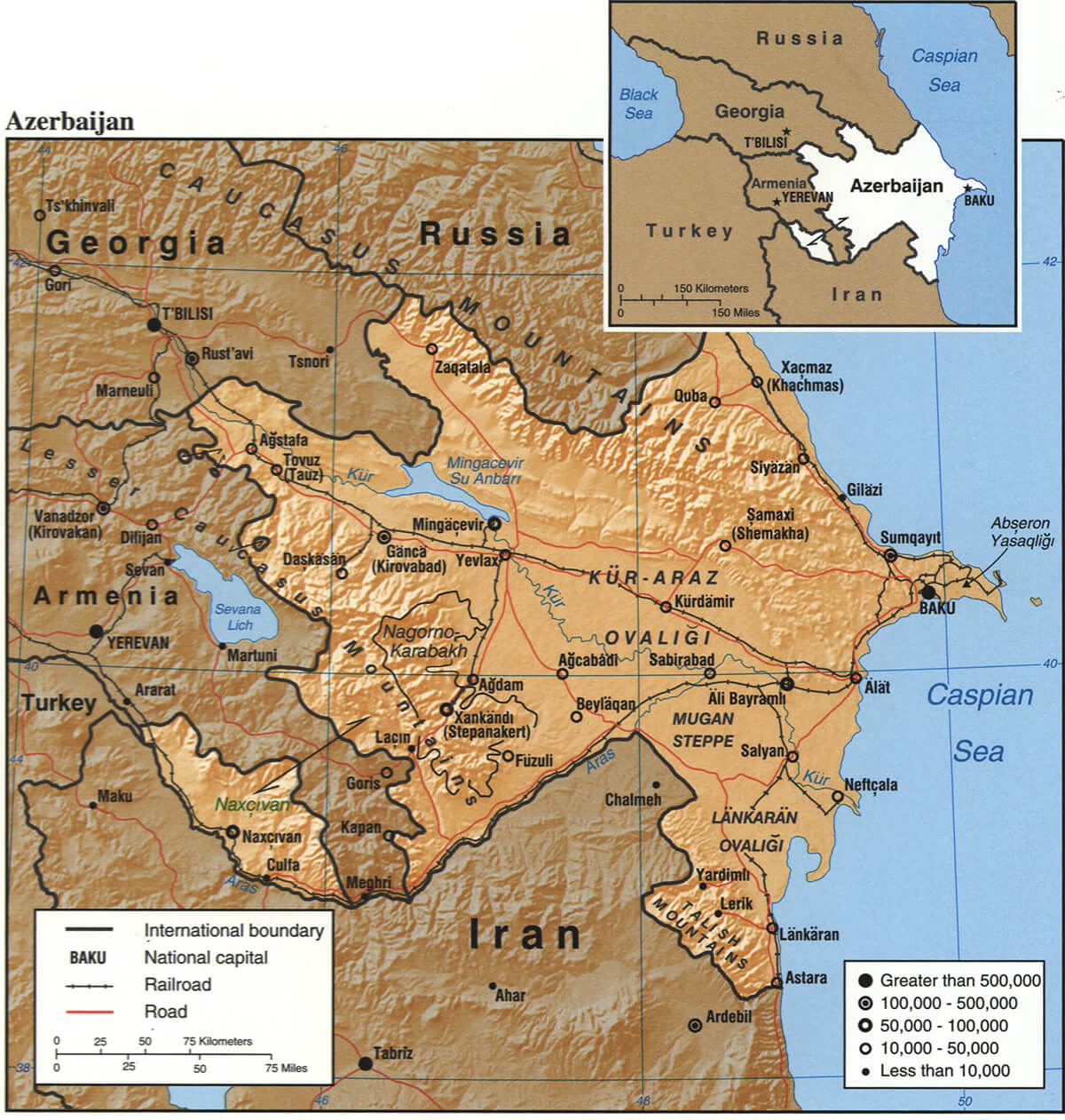 azerbaidjan cia carte 1995