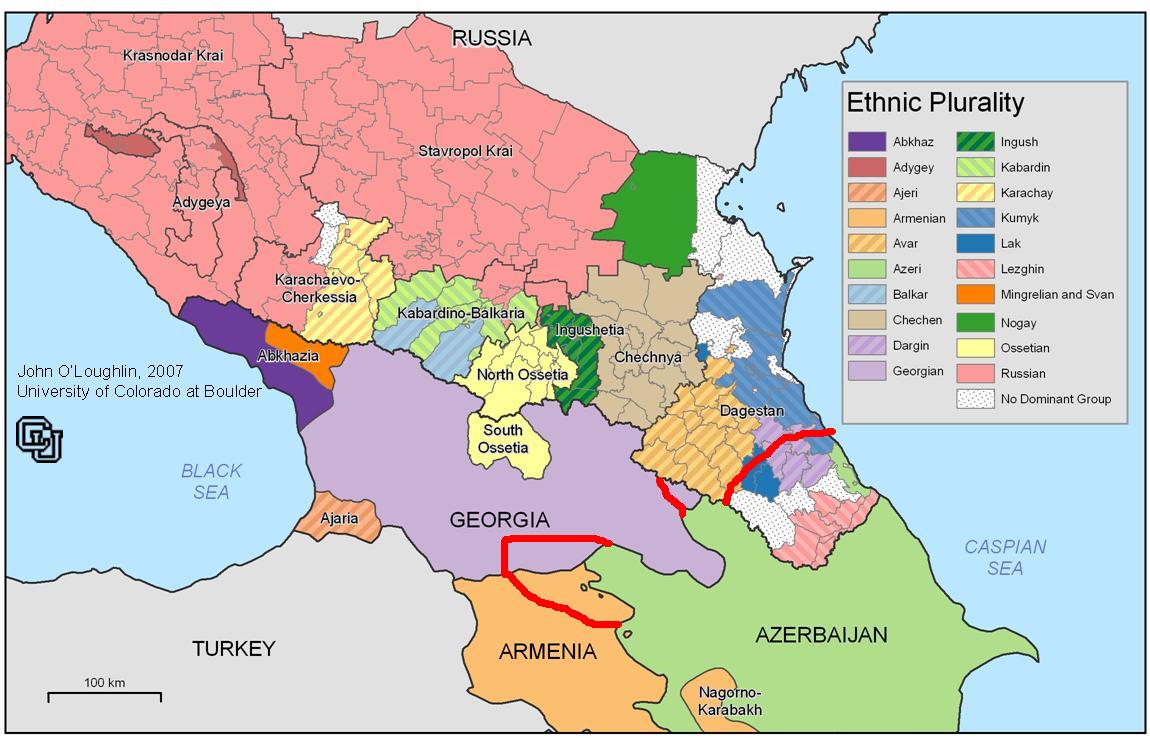 azerbaidjan ethnique groupes carte