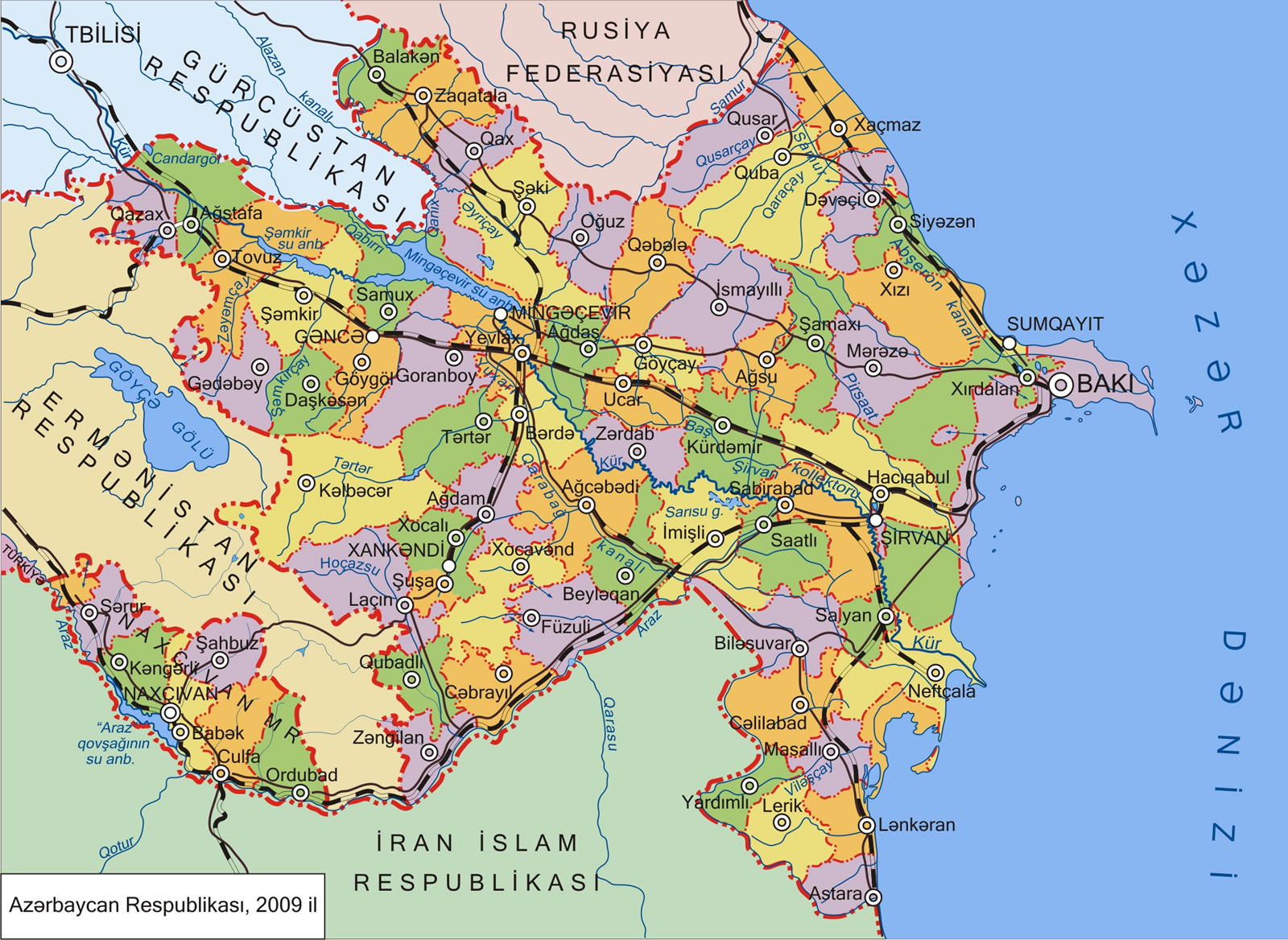 azerbaidjan republique carte