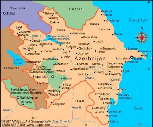 carte azerbaidjan