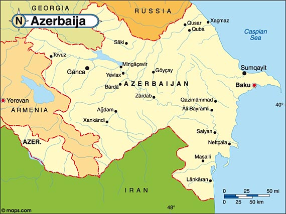 carte azerbaidjan