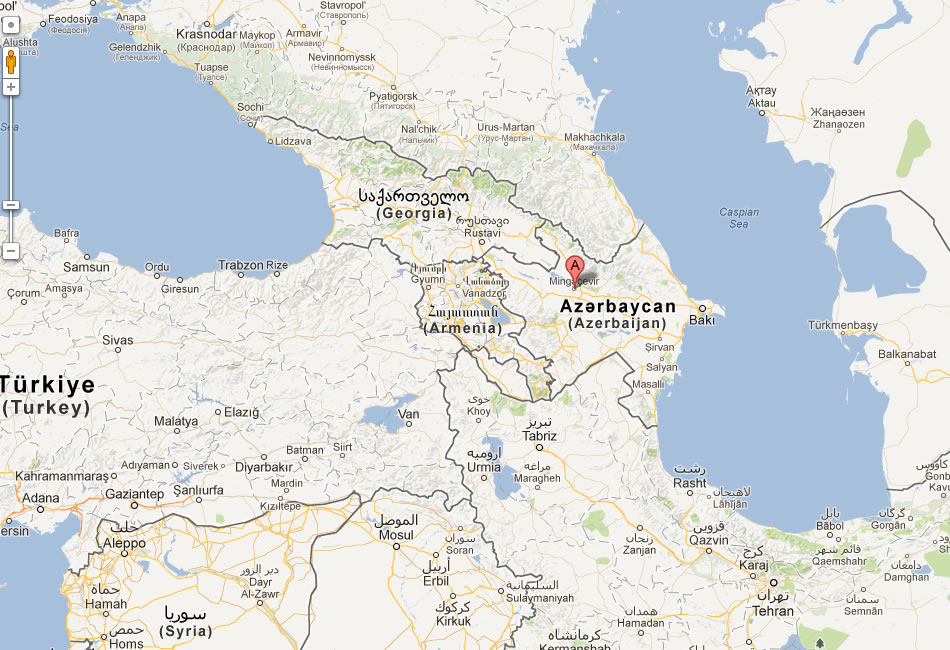 plan de Mingecevir azerbaidjan