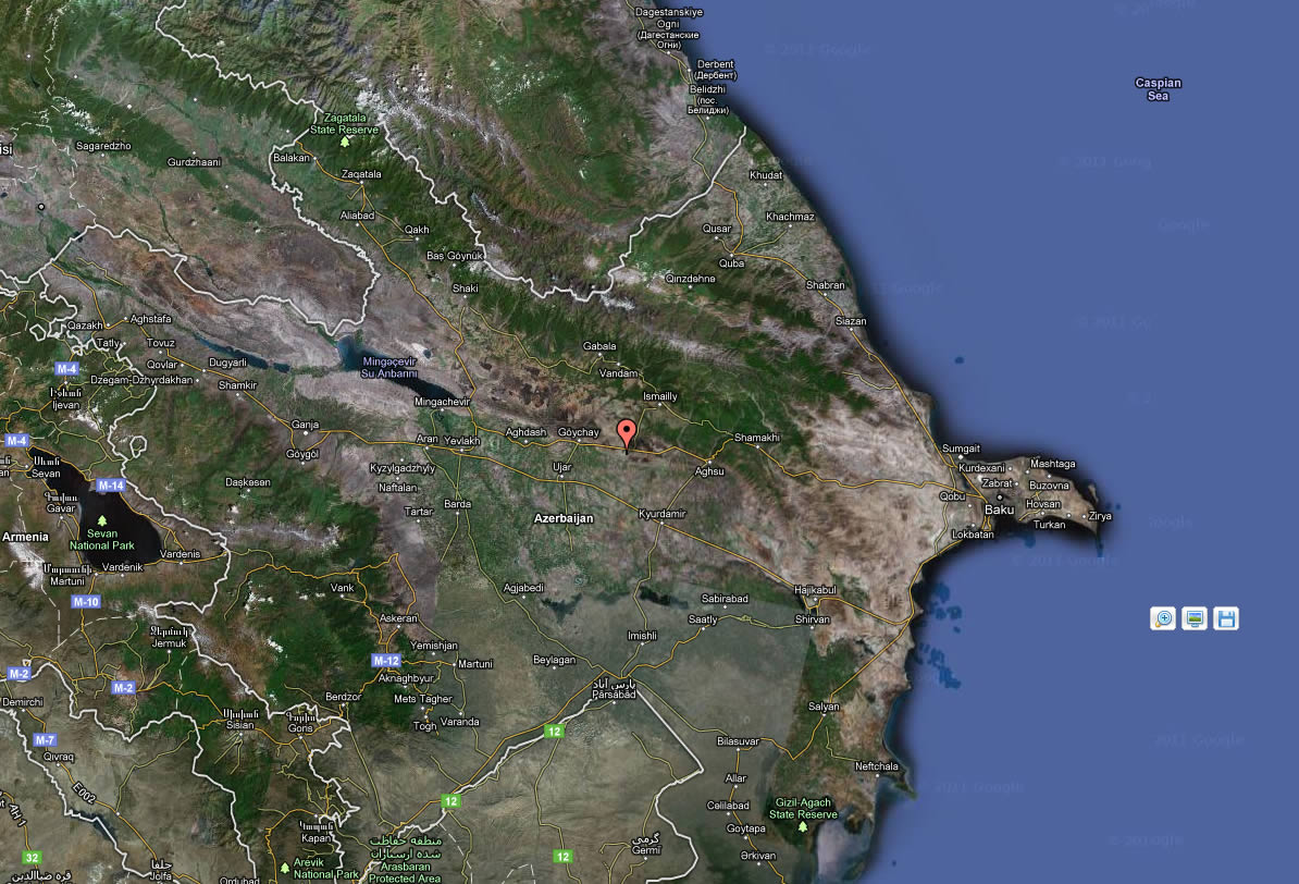 satellite image du azerbaidjan