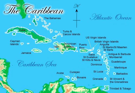 caraibes bahamas carte