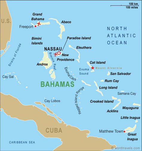 carte du Bahamas