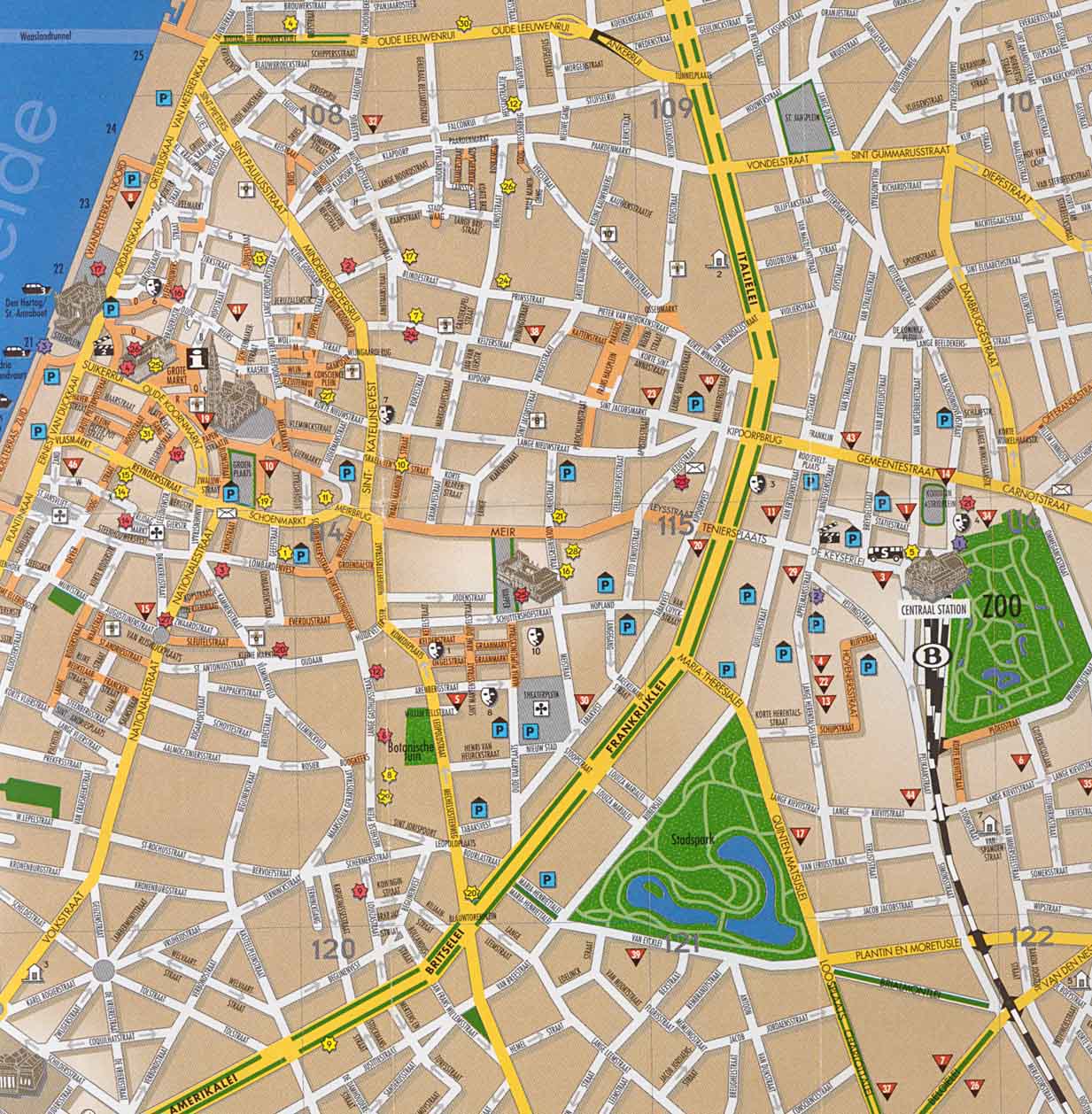 Antwerp touristique plan