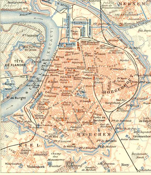 Antwerpen historique plan