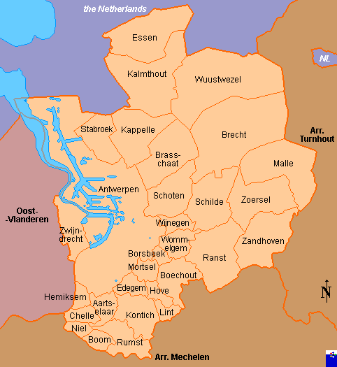 Antwerpen quartiers plan