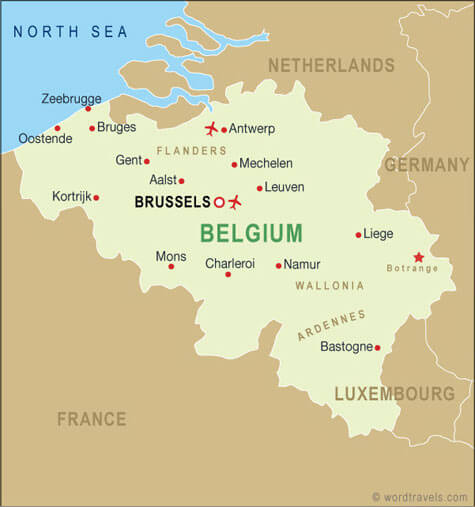 Belgique Carte Brussel