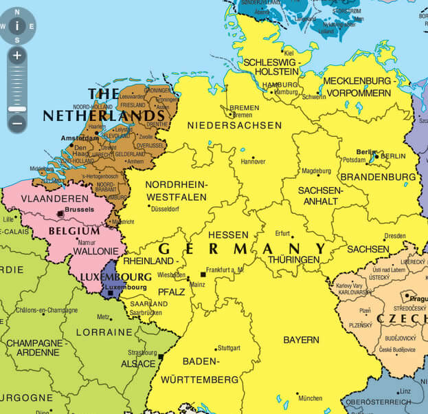 belgique carte allemagne