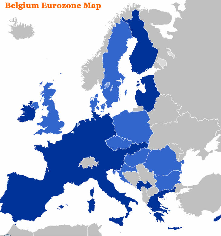 belgique eurozone carte