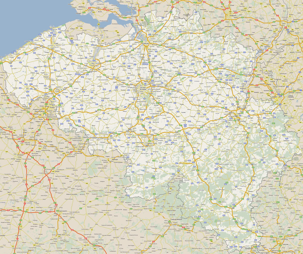 belgique itineraire carte