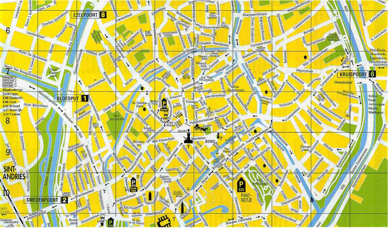 Brugge ville centre plan