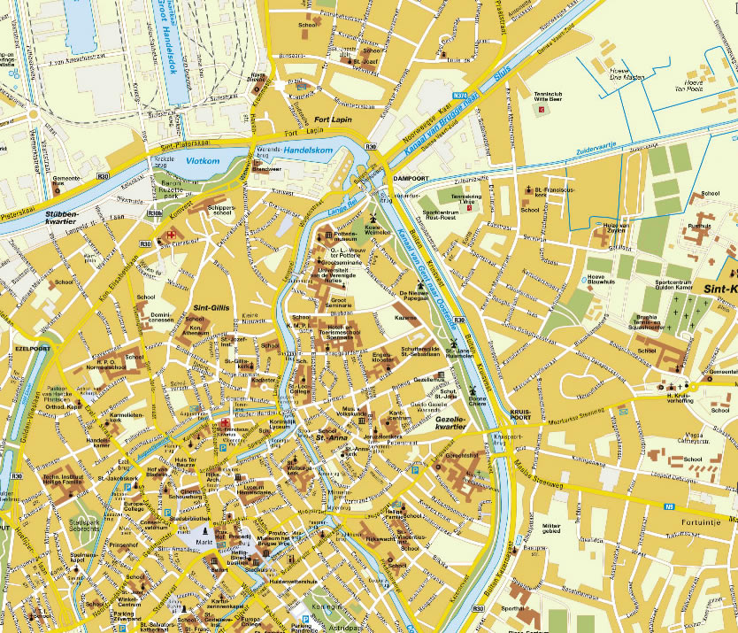 centre ville plan de Brugge