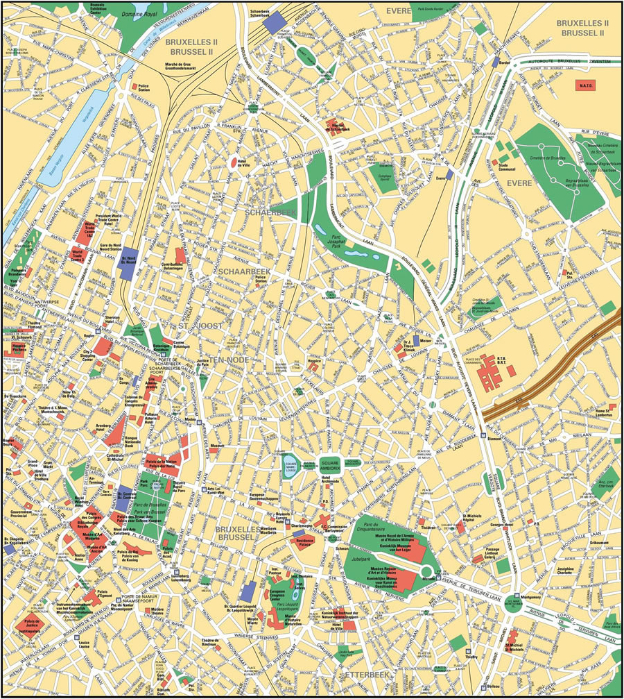 Bruxelles ville centre plan