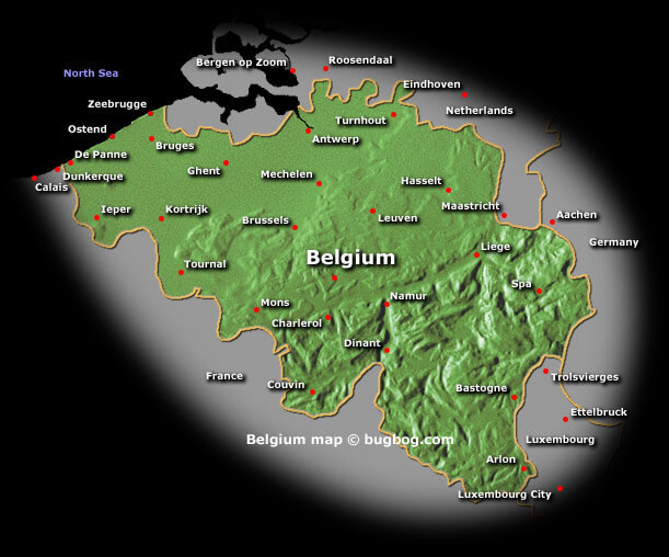 carte du belgique