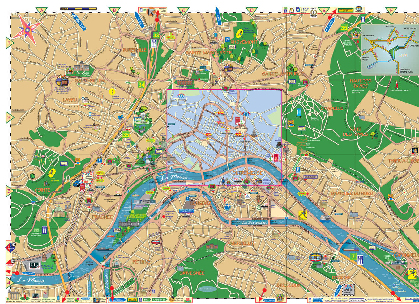 Liege ville plan