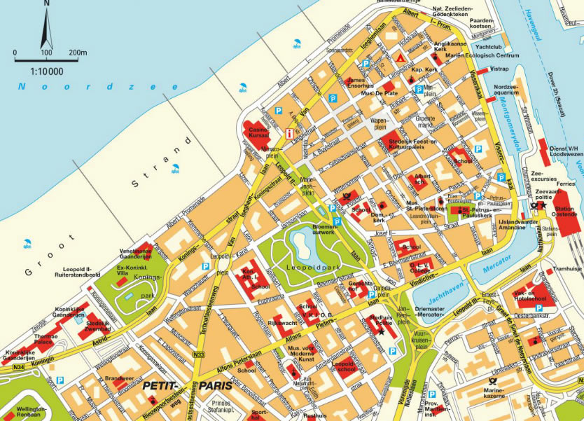 centre ville plan de Oostende