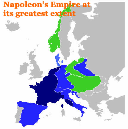 napoleon's empire at its greatest extent