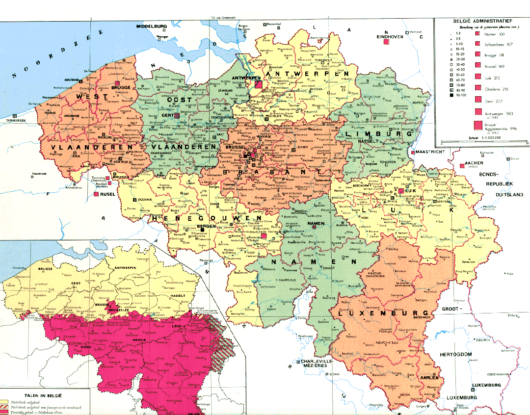 regions carte du belgique