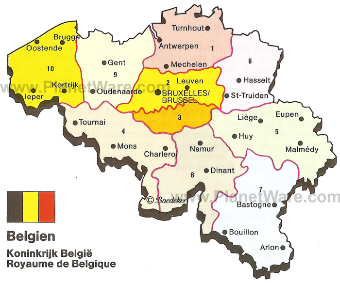 royaume du belgique carte