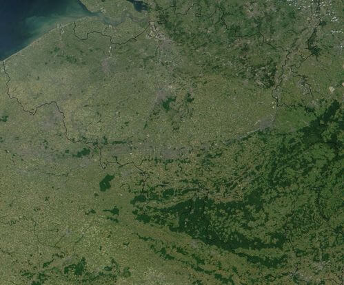 satellite image du belgique