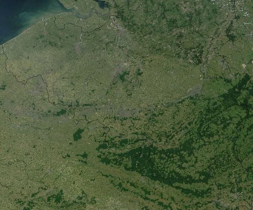 Satellite Image du Belgique