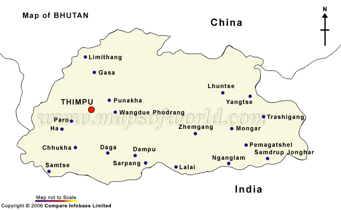 Bhoutan du carte