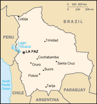 bolivie carte