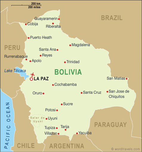 bolivie carte