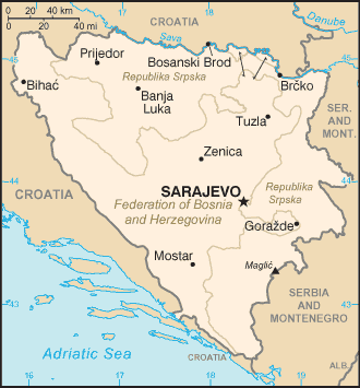 Bosnie Herzegovine carte