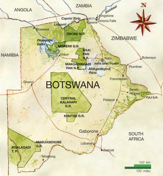botswana carte