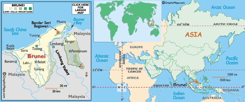 carte du Brunei