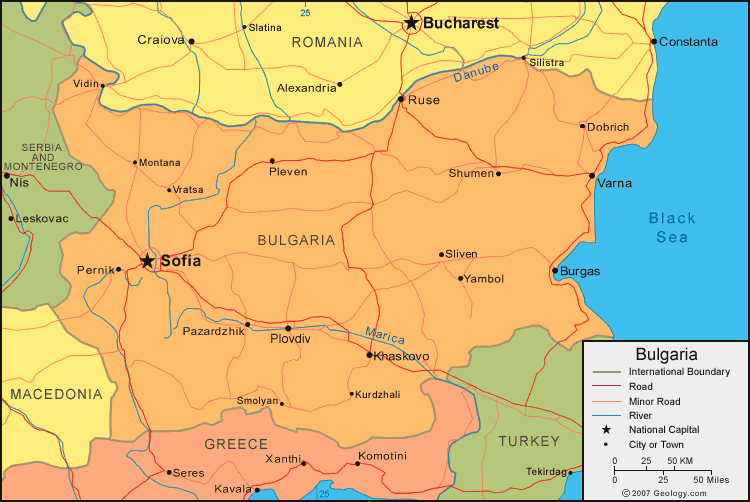 carte bulgarie