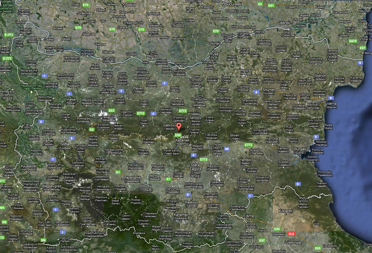 satellite image du bulgarie