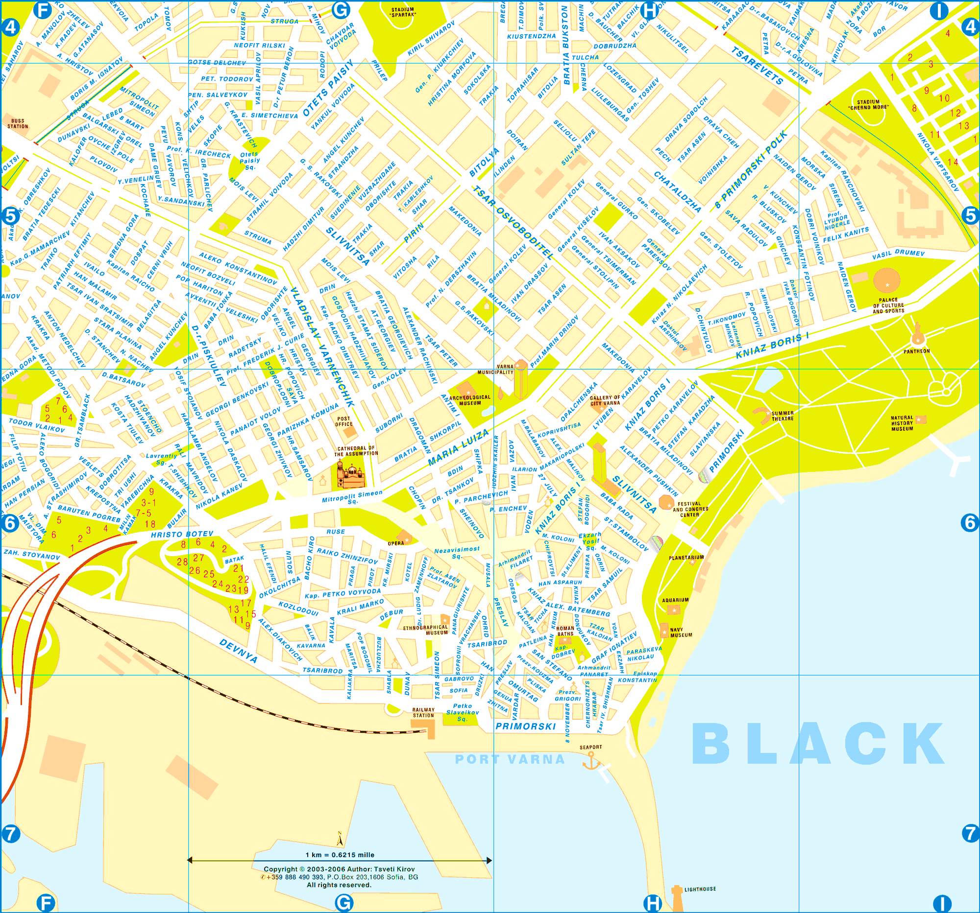 varna ville centre plan