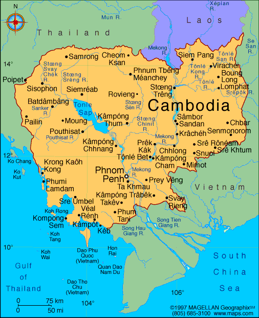 cambodge carte