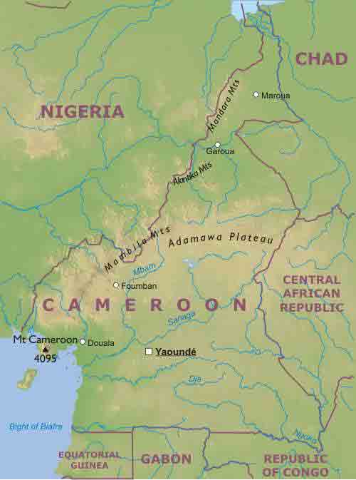 Cameroun Carte et Image Satellite