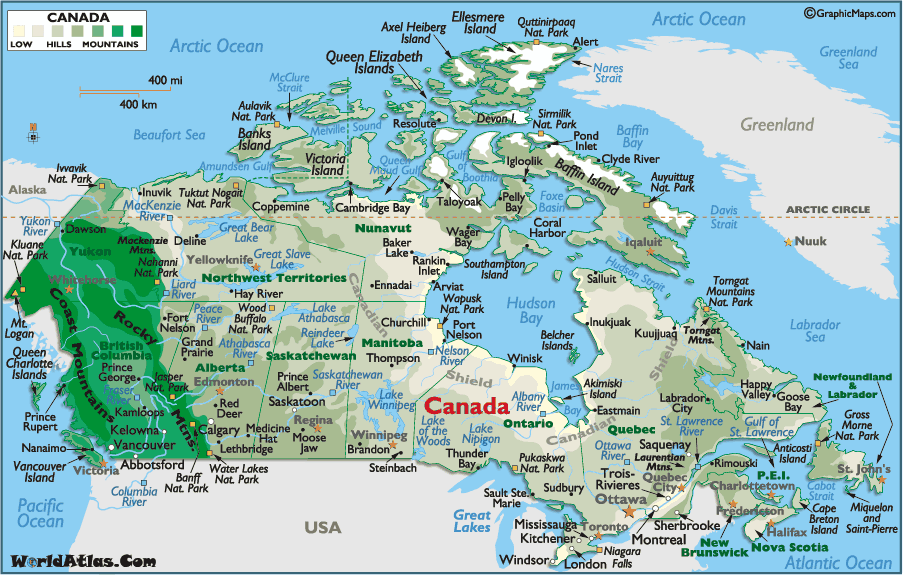 canada carte atlas