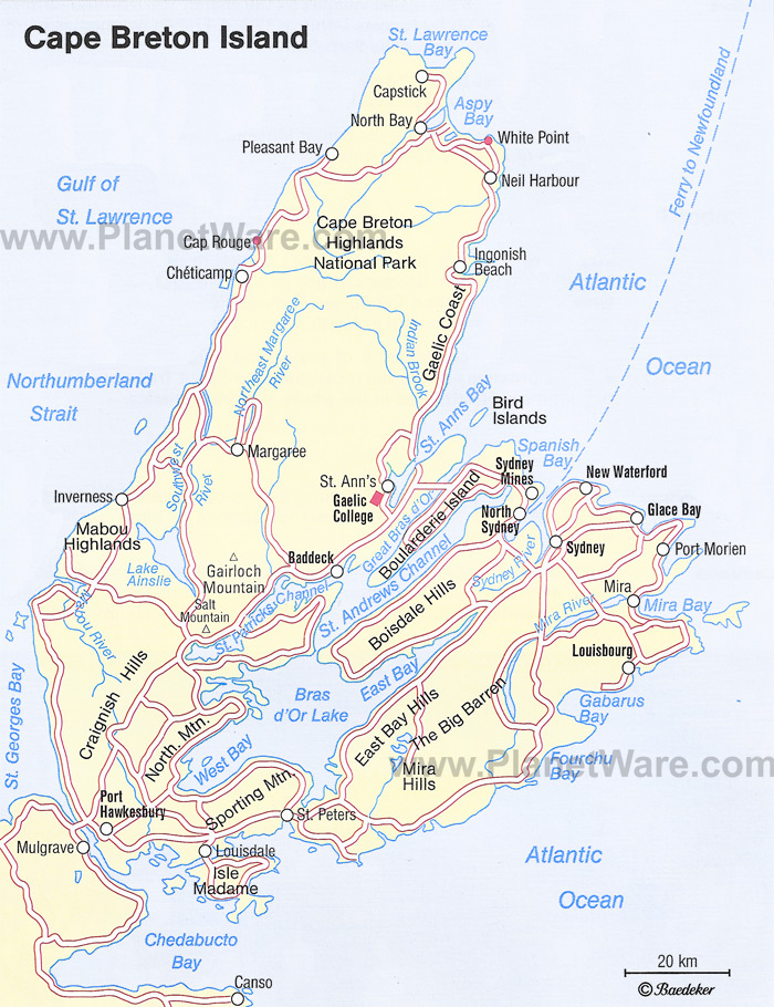 cape breton Ile plan