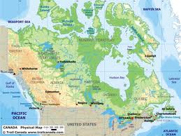 carte du canada physique